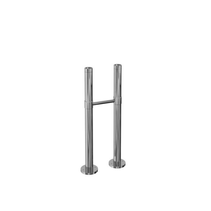 Product Cut out image of the Burlington Chrome Stand Pipes with Horizontal Support Bar